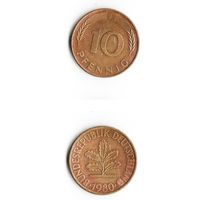 10 пфеннигов Германия 1980 года(J)