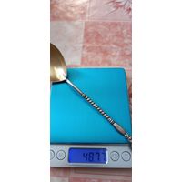 Ложка для мёда. Серебро 875гр. 48,77гр. Киев. Торги с рубля