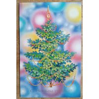 Похитонова Л. С Новым годом! 1989 г. Двойная. Подписана.