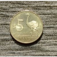 Werty71 Уругвай 5 песо 2014 Нанду