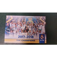 Карточка Реал Мадрид, победитель ЛЧ 2017-2018