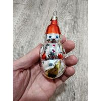 Игрушка елочная советская снеговик