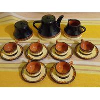 Болгарская майолика: кофейный сервиз (середина 70-х годов ХХ века)