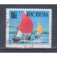 [1692] Родезия 1970. Спорт.Яхты.Парусники. Гашеная марка.