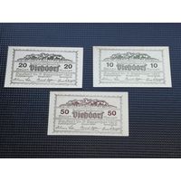 Австрия нотгельд 10 20  50 heller   Viehdorf 6
