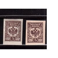 Россия-1919 (Сол.36А) * ,  Гражданская война, Западная Армия(Авалов-Бермондт), оттенки