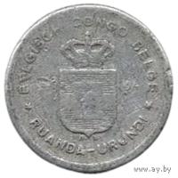 Колония Бельгийское Конго и Руанда - Урунди. 50 сантимов 1954.