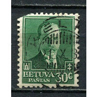 Литва - 1934 - Антанас Сметона 30С - (с повреждением) - [Mi.392] - 1 марка. Гашеная.  (Лот 11JA)-TG3P52