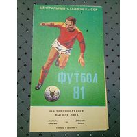 Кайрат ( Алма-Ата)-Динамо (Минск)2.05.1981г.