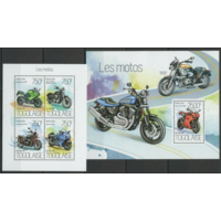 2013 Того Транспорт Мотоциклы BL+KB   MNH