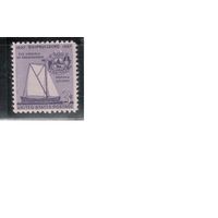 США-1957, (Мих.718),  ** ,Флот, Парусник (одиночка)