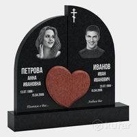 Памятник двойной на 2 чел.из гранита S1 от 1800 руб. Лида и рн