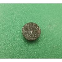 Полушка 1719 г. Буквами.