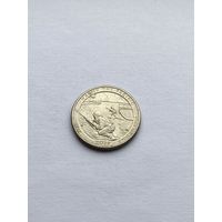 25 центов 2019 г., Национальный монумент воинской доблести в Тихом океане, Гуам, США