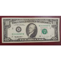 10 долларов США 1995 года, B (NEW YORK). Торг