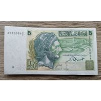 Werty71 Тунис 5 динаров 2008 UNC Банкнота