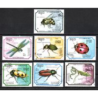 Насекомые Камбоджа 1988 год серия из 7 марок