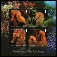 2015 Монтсеррат 1764-1767KL Морская фауна - Морской конёк 12,00 евро