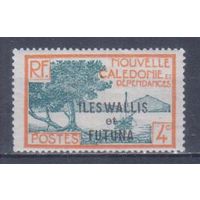 [634] Французские колонии. Уоллис и Футуна 1930. Надпечатка.4с. МН