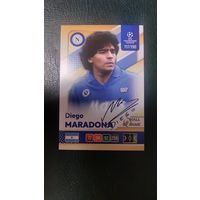 Карточка Лига Чемпионов, Диего МАРАДОНА (автограф), Наполи.