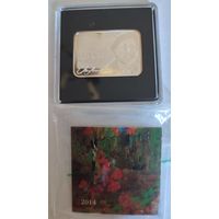 Павел Маслеников. 100 лет. 20 рублей. Серебро 1 унция в чистоте 2014 год. Состояние банковское, сертификат, торг...