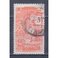 [110] Французские колонии. Французское Сомали 1915. Культура и быт.Барабанщик.5с. Гашеная марка.