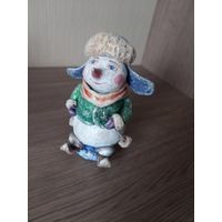 Сувенир "Снеговик на лыжах"