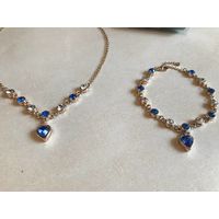 Колье и браслет с кристаллами Swarovski