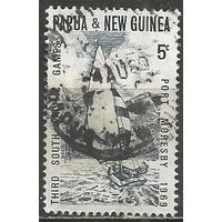Папуа Новая-Гвинея. 3-я Годовщина Южно-Тихоокеанских спортигр. Парусная регата1969г. Mi#158.