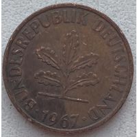 Германия 1 пфенниг 1967 г. J