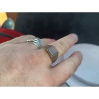 С рубля без мц. печатка мужская на крупный  палец. 925пр. диам 2.2см