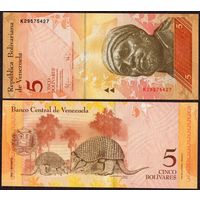 Венесуэла 5 боливаров образца 2009 года UNC p89 серия