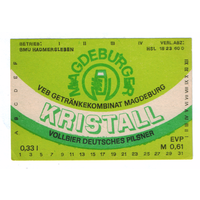 Этикетка пива Kristall Германия П785