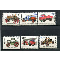 Польша - 1985 - Пожарные машины - [Mi. 2961-2966] - полная серия - 6 марок. MNH.  (Лот 46JK)-TG2P48