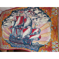 Ковёр на стену Парусник СССР 1990