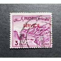 Марка Пакистан Местные мотивы ( надпечатка на марке 1961 года )