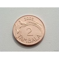 Малави. 2 тамбала 2003 год KM#34a "Райская птица"