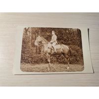 Почтовая карточка, фотография с изображением кавалериста, ПВМ, размер 14*9 см.