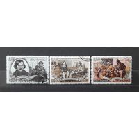 СССР 1952г. Серия из 3 марок. Гоголь.гаш.