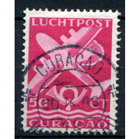 Нидерландские колонии - Кюрасао - 1947г. - авиация, авиапочта, печать Кюрасао, 50 с - 1 марка - гашёная [Mi 263]. #3-WB-77-A-1
