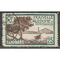 Новая Каледония. Бухта. Горный пейзаж. 1928г. Mi#143.