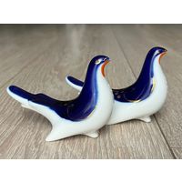 Фарфоровая статуэтка. Птичка. Птица. Солонка - перечница. ЛФЗ