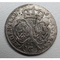 6 грошей 1757 Пруссия, остатки шб
