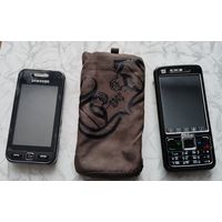 2 мобильных телефона и чехол