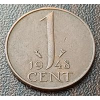 Нидерланды 1 цент, 1948    ( 1-6-6 )