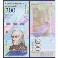 Венесуэла, 200 боливаров 2018 г., P-107 (13.03.2018, президент Франсиско Миранда), UNC