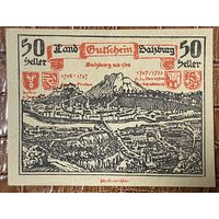 Нотгельд Австрия Зальцбург 50 геллеров 1920 год