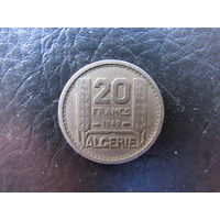 Алжир. 20 франков.1949. С 20 копеек. Распродажа коллекции. Смотрите другие лоты.