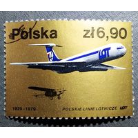 Марка Польша 1979 год 50 лет польским авиалиниям