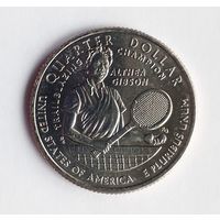 США. 25 центов 2025 г. Алтея Гибсон. Монетный двор P
